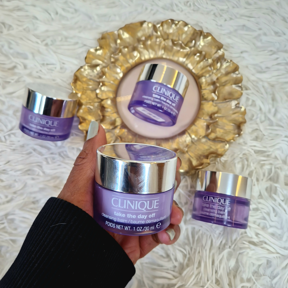 my favorite cleansing balm, it is from the brand Clinique and it is the Take the day off cleansing balm.