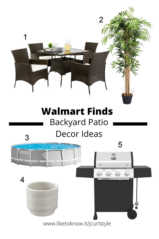 Walmart backyard furniture and decorations
