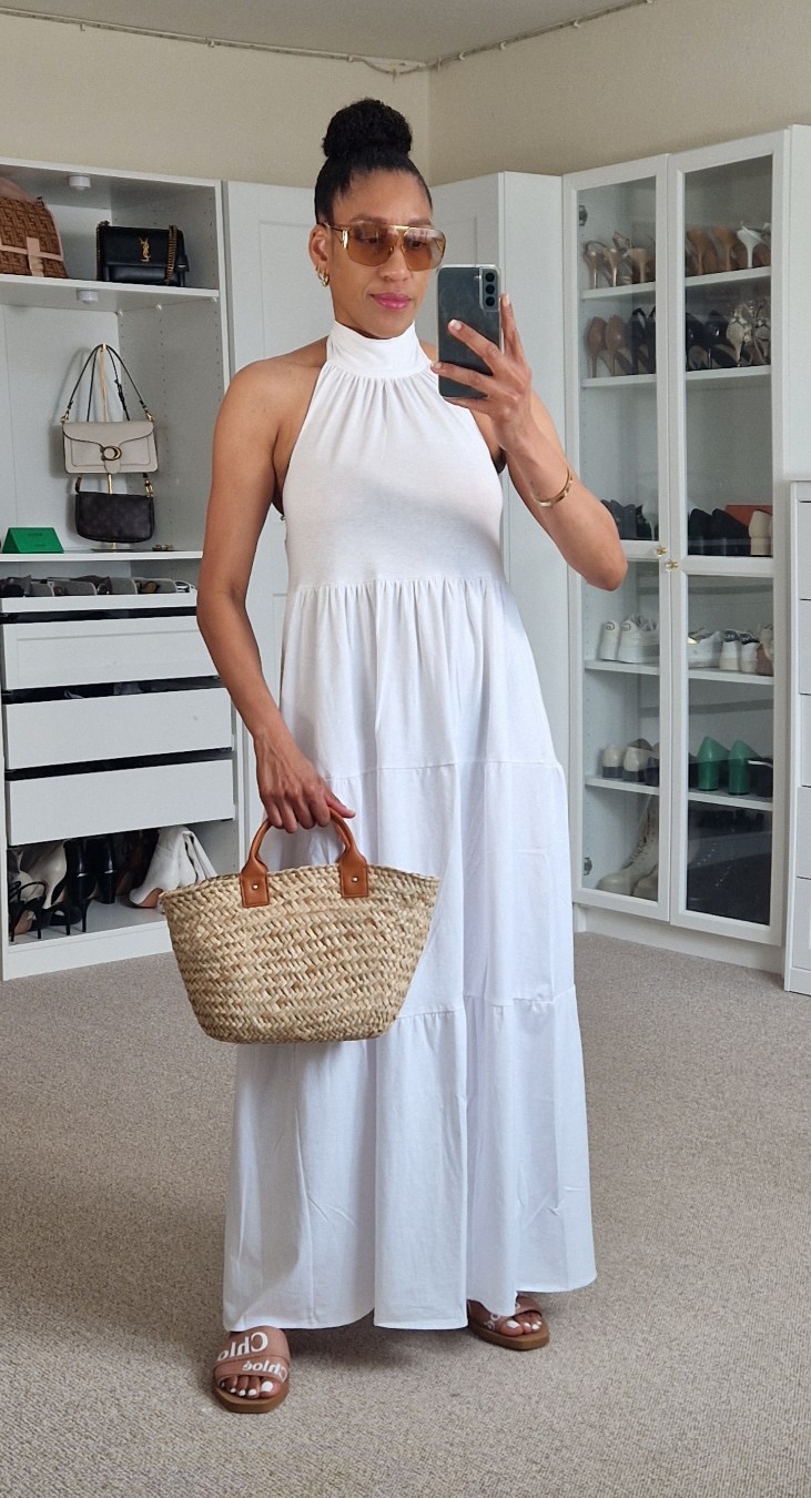 Open back dress outfit