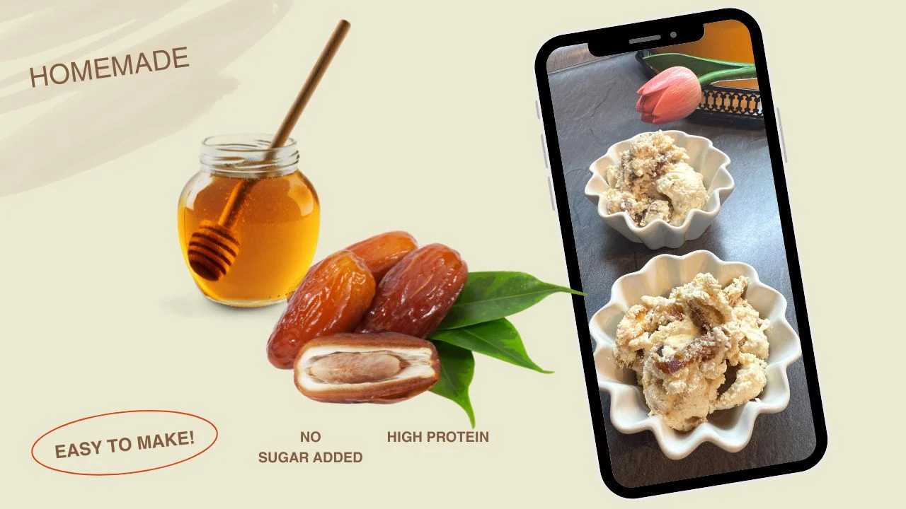 Homemade Salted caramel ice cream recipe. easy to make and with natural ingredients