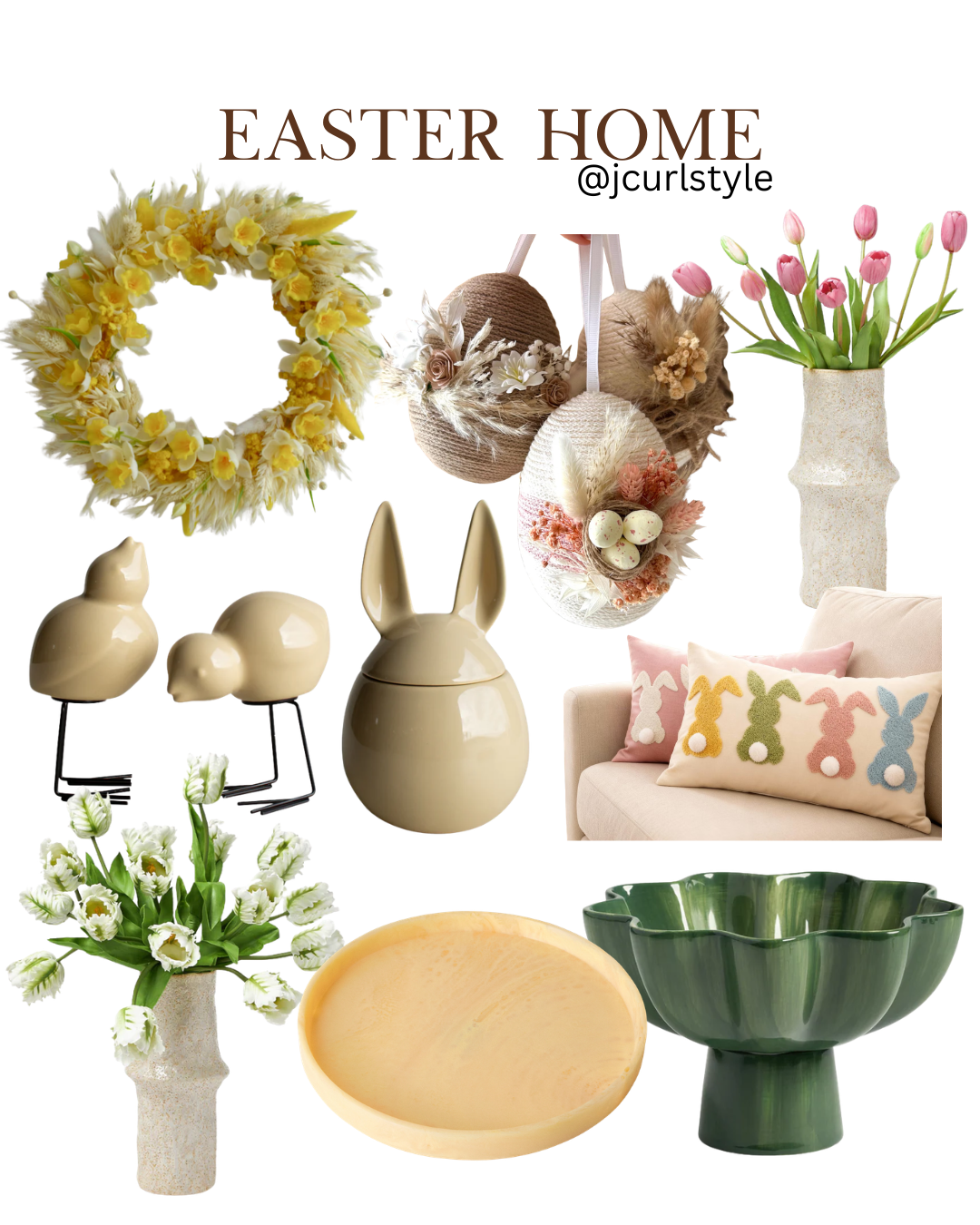 Easter home decor essentials, affordable items from Etsy, Amazon and other stores